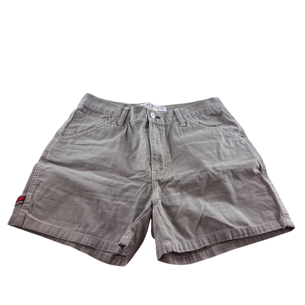Tommy Hilfiger Jeans Womens 6 Khaki Tan Carpenter Shorts Cotton Utility 90s‎ Y2K